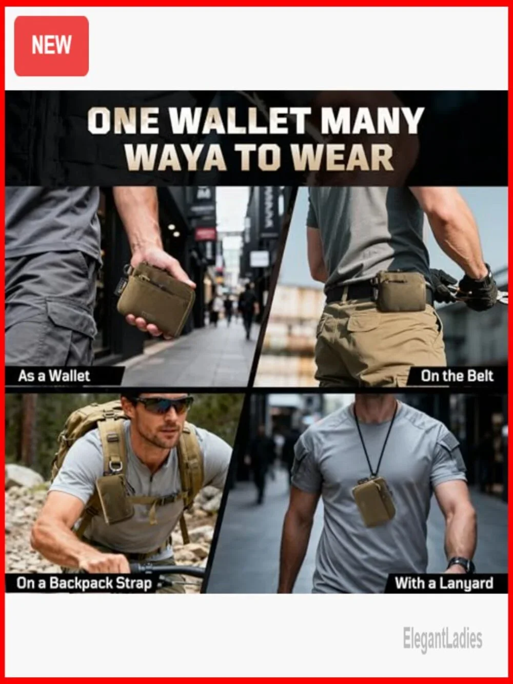 Slim Minimalist Coin Purse with Zipper Tactical Compact Money Bag Organizer
